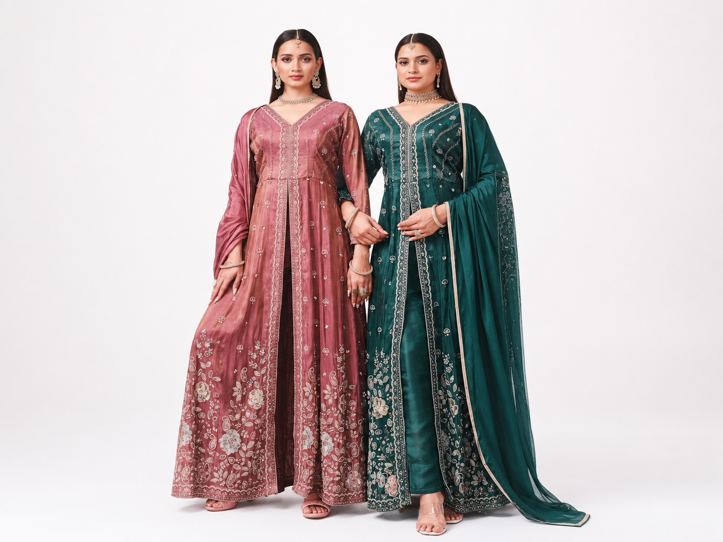 Culture — festive embellished anarkali duo